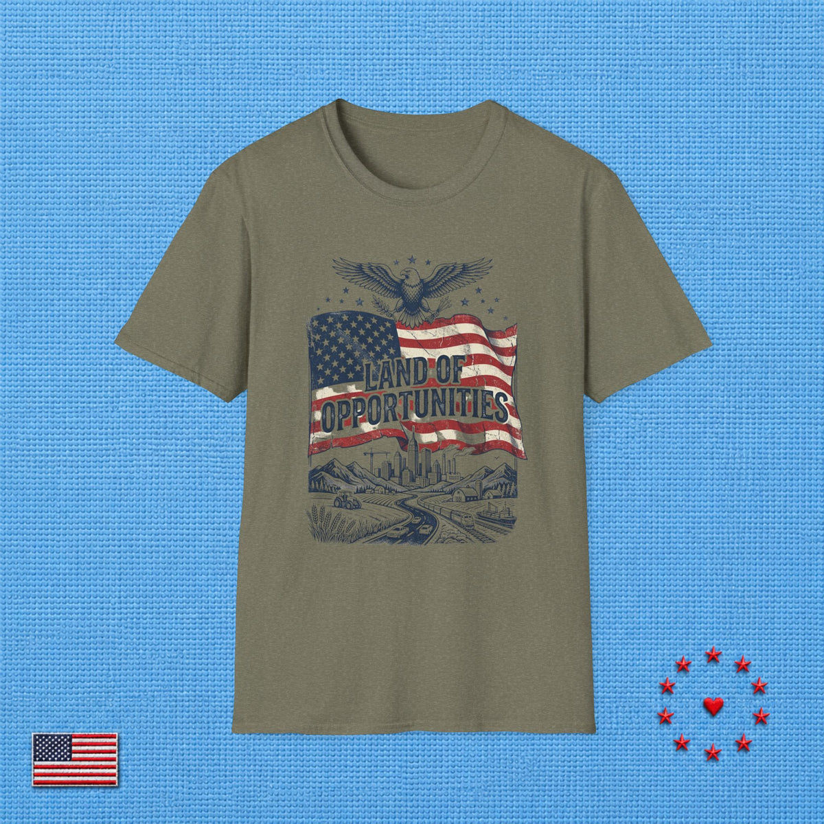 U.S.A LAND OF OPPORTUNITIES T‑Shirt