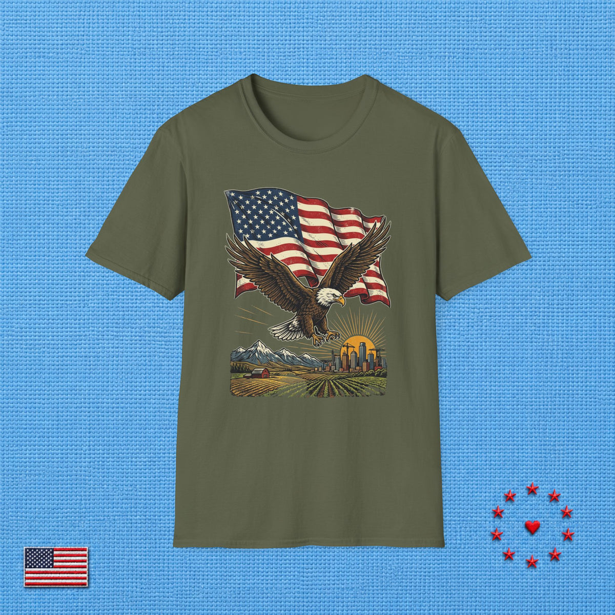 AMERICAN DREAM EAGLE FLAG T‑Shirt