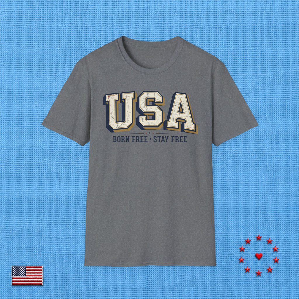 USA BORN FREE STAY FREE A T‑Shirt