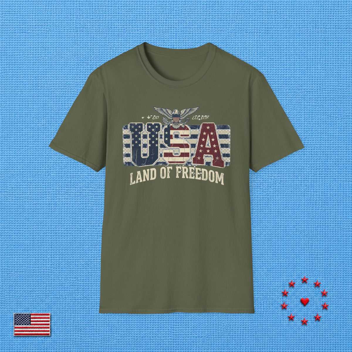 USA LAND OF FREEDOM C T‑Shirt