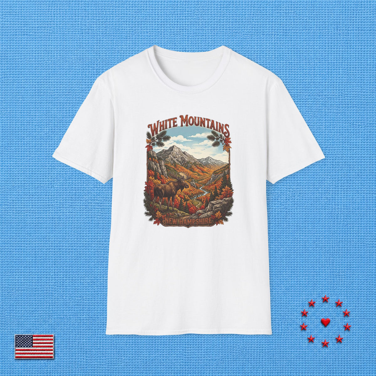 WHITE MOUNTAINS NEW HAMPSHIRE T‑Shirt
