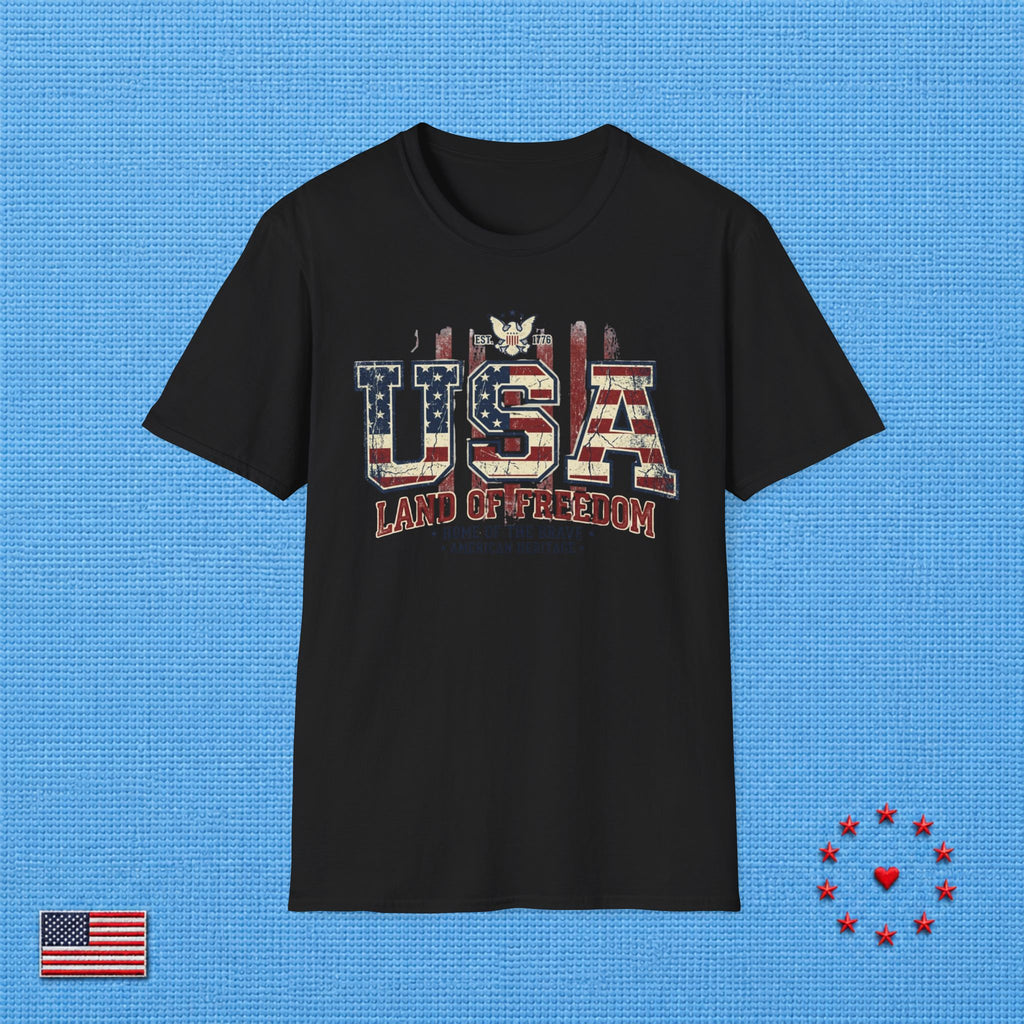 USA LAND OF FREEDOM B T‑Shirt