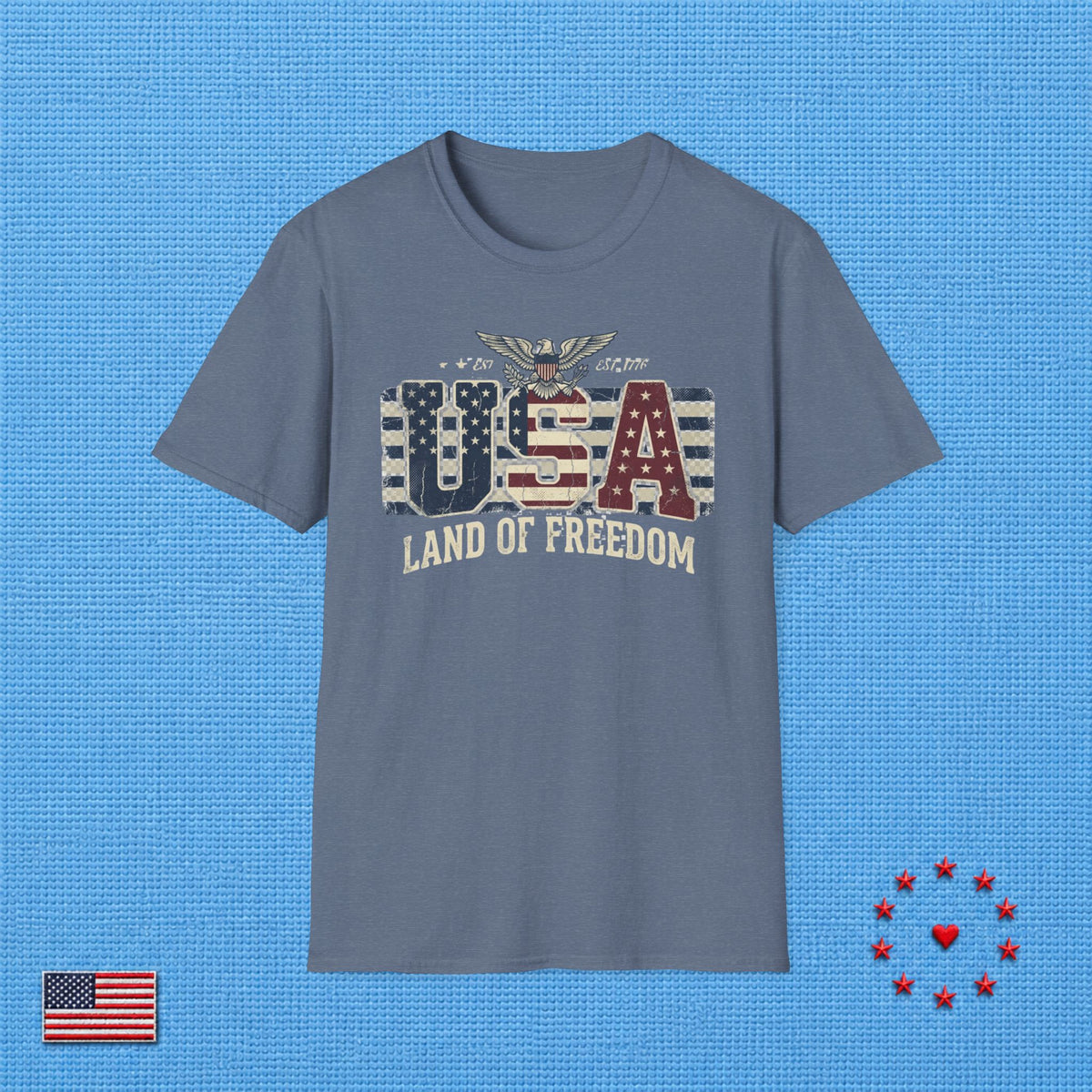 USA LAND OF FREEDOM C T‑Shirt