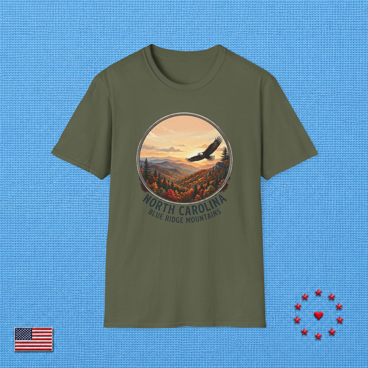 BLUE RIDGE MOUNTAINS NORTH CAROLINA T‑Shirt