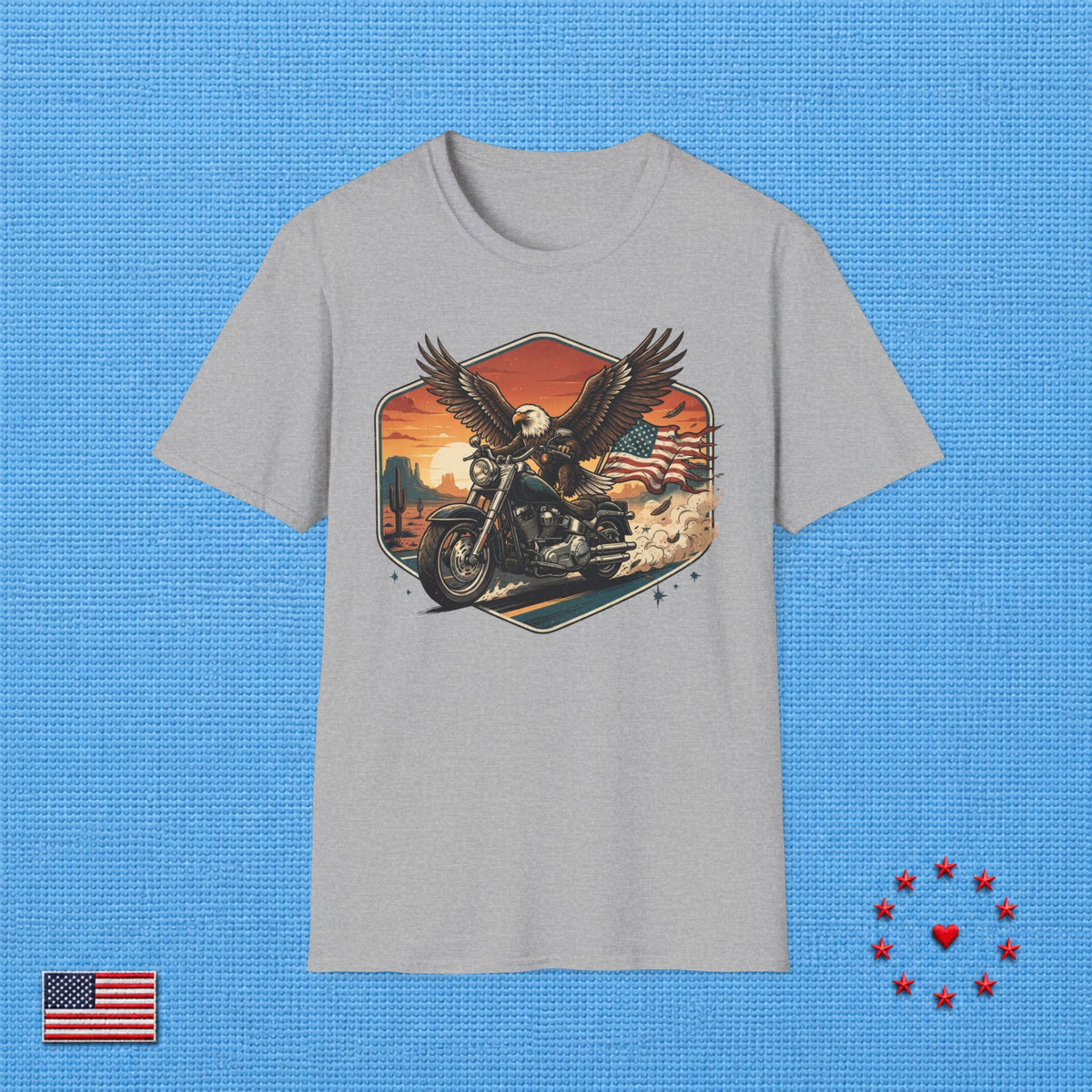 AMERICAN EAGLE WITH BIKE T‑Shirt