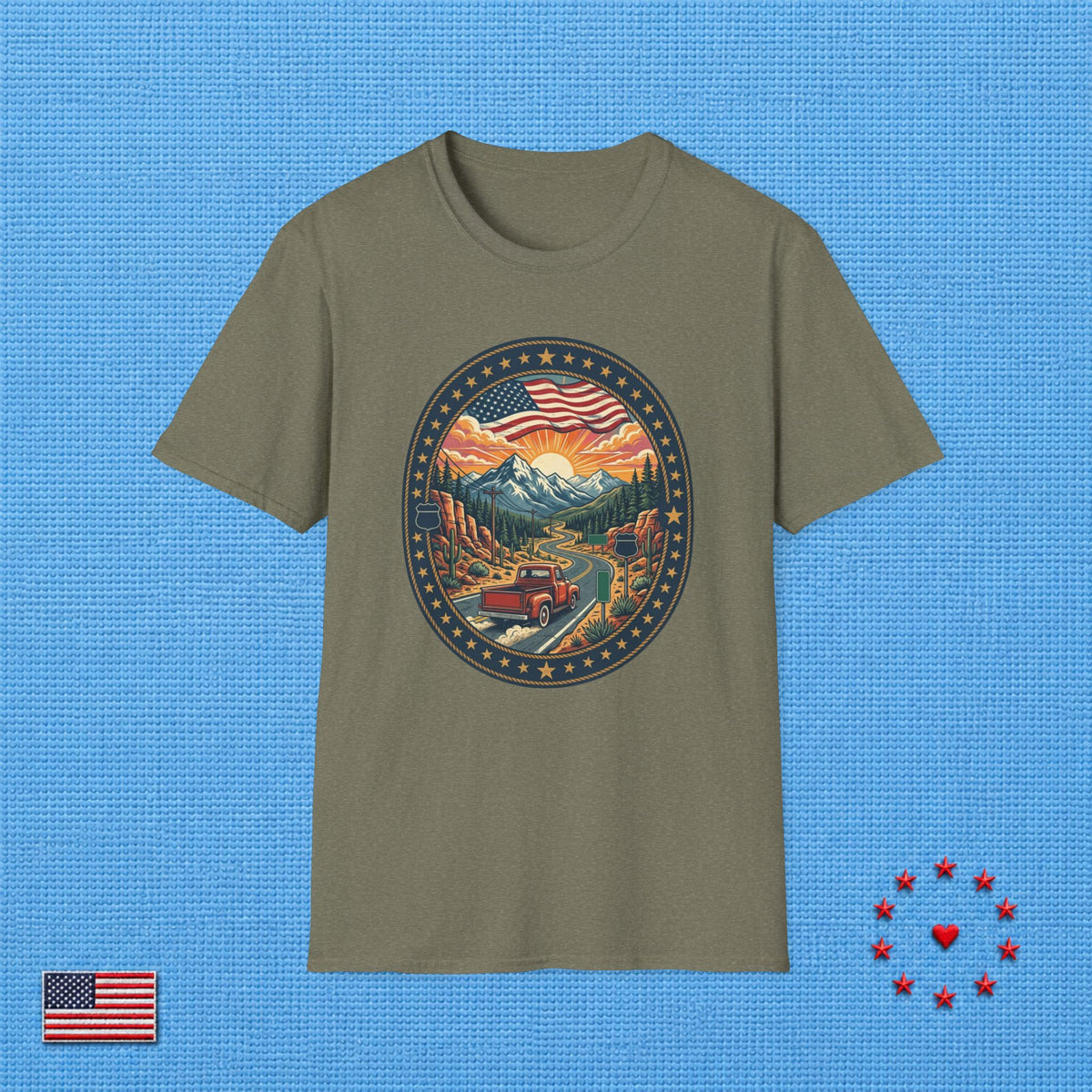 AMERICAN ROAD TRIP ADVENTURE T‑Shirt