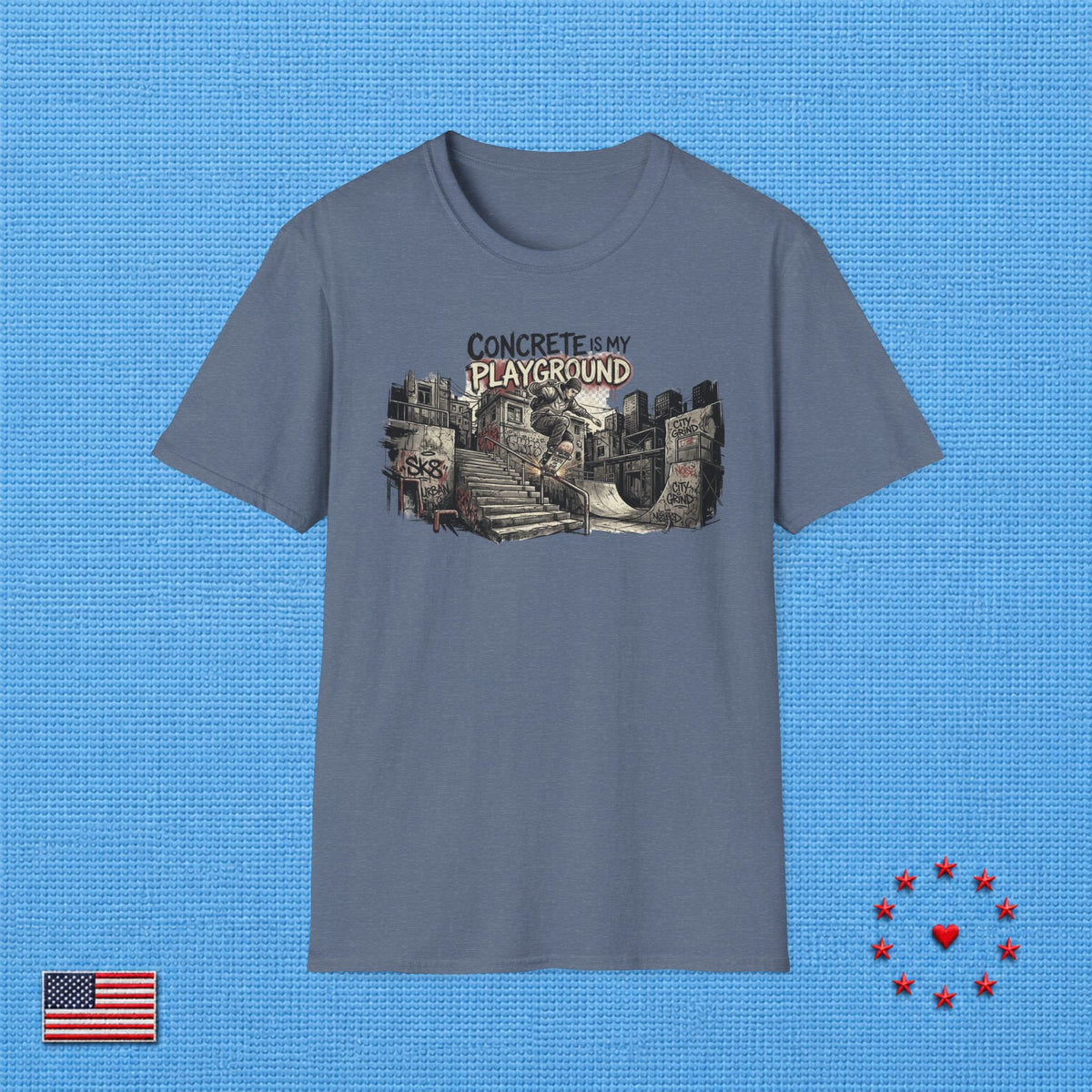 CONCRETE IS MY PLAYGROUND T‑Shirt