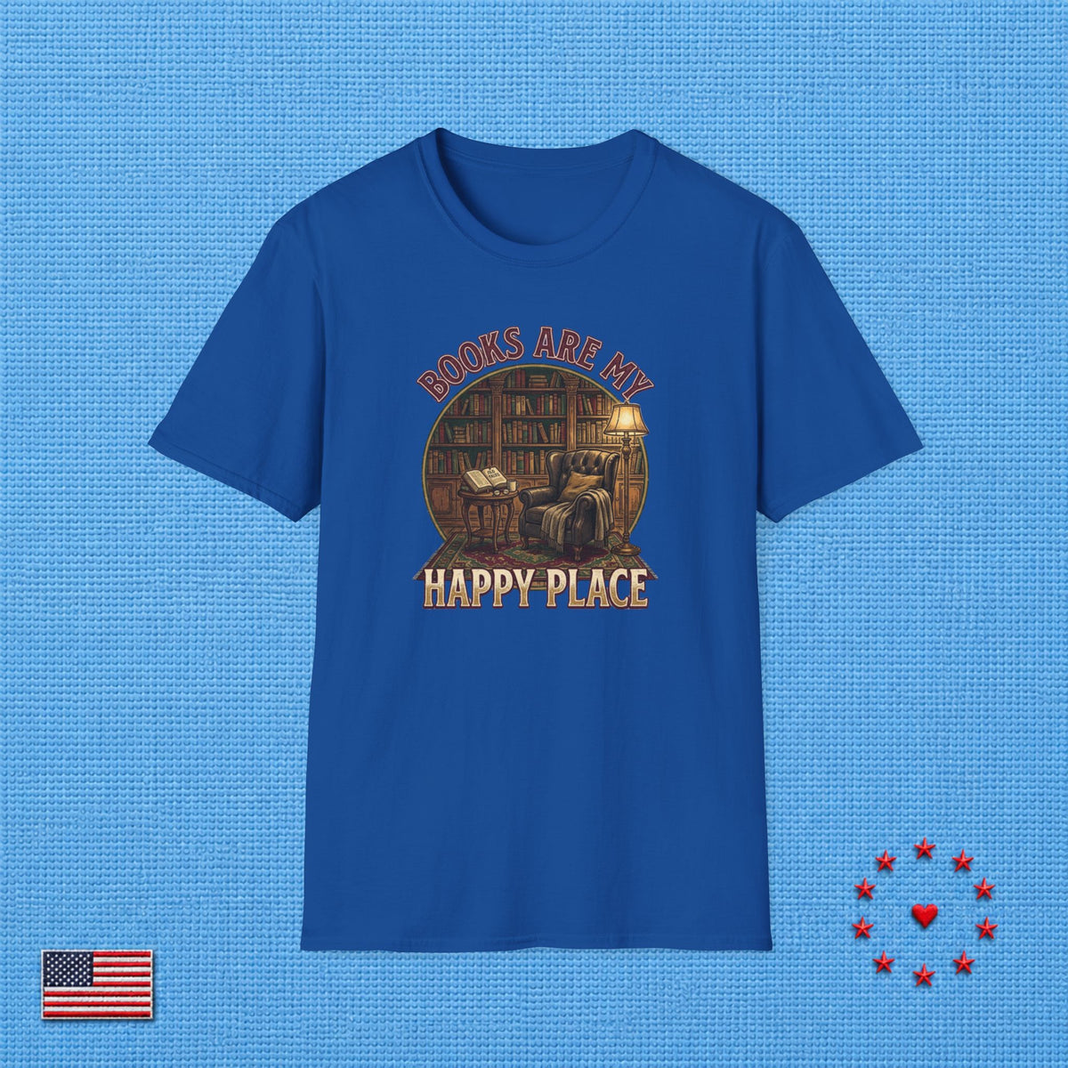 BOOKS ARE MY HAPPY PLACE T‑Shirt