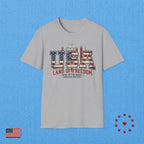 USA LAND OF FREEDOM B T‑Shirt