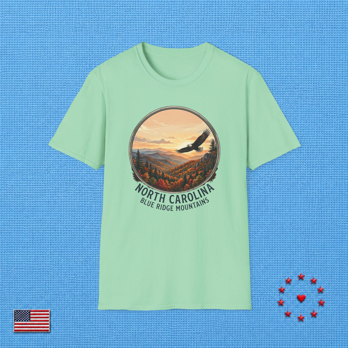 BLUE RIDGE MOUNTAINS NORTH CAROLINA T‑Shirt