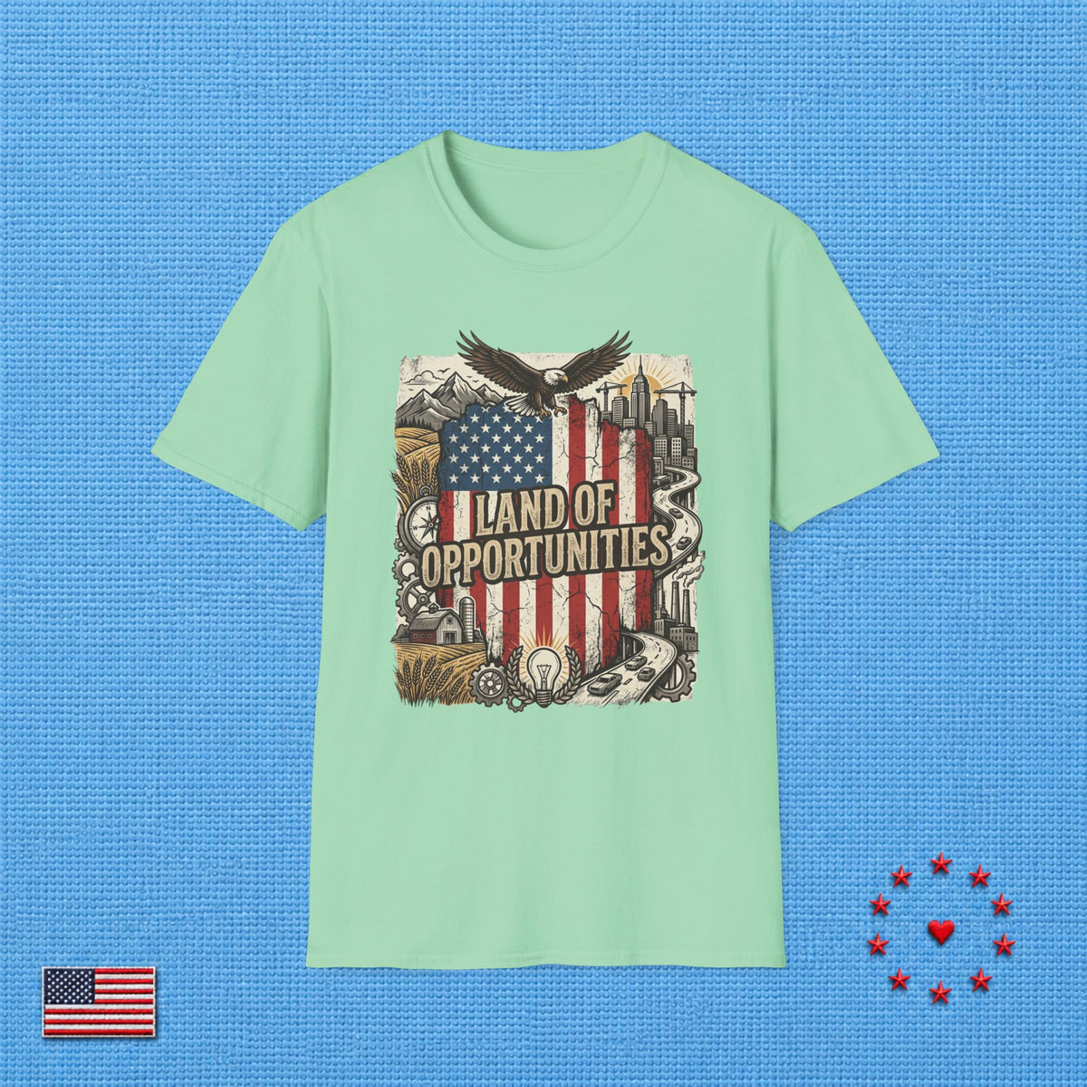 THE U.S.A LAND OF OPPORTUNITIES T‑Shirt