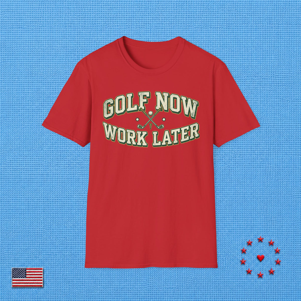 GOLF NOW WORK LATER T‑Shirt