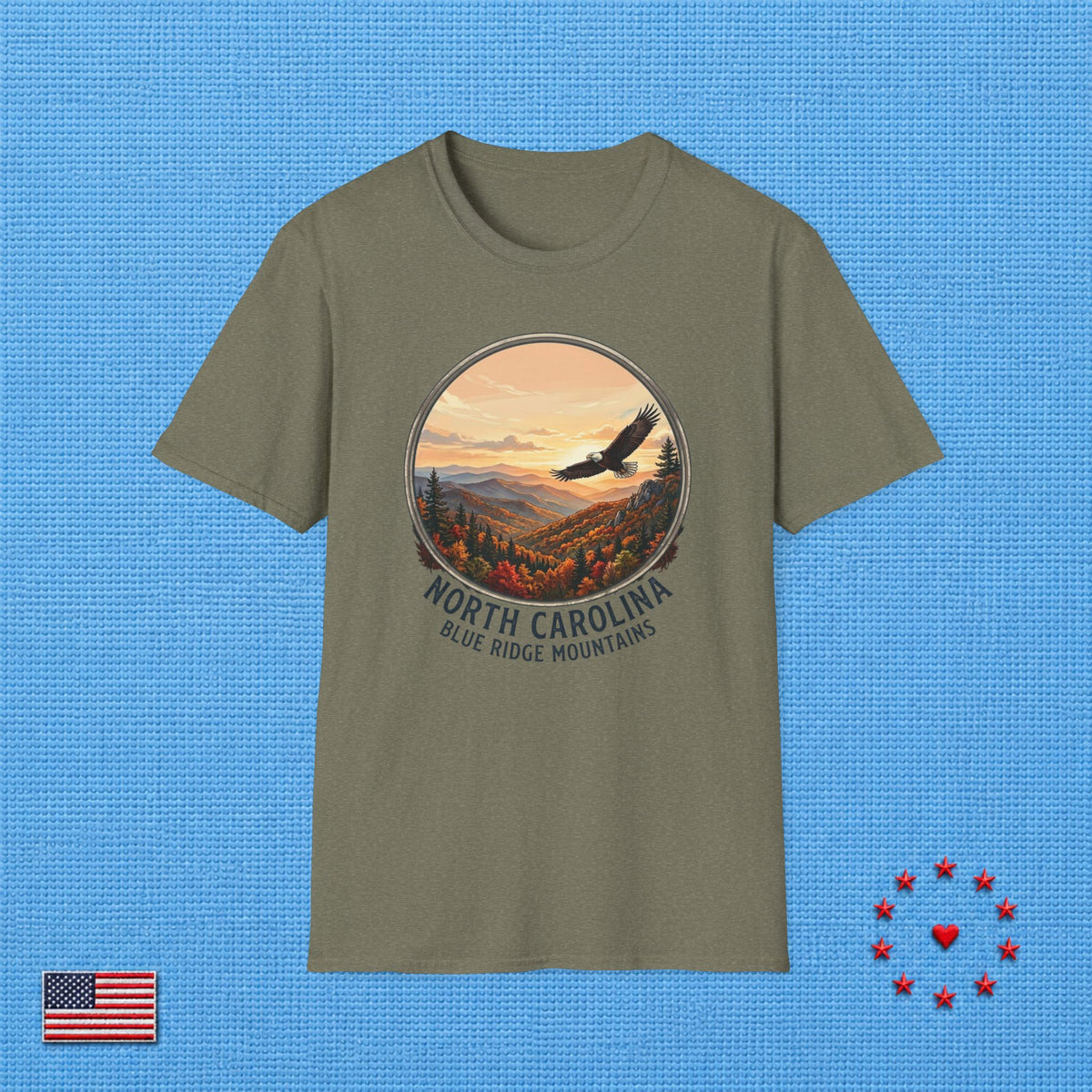 BLUE RIDGE MOUNTAINS NORTH CAROLINA T‑Shirt