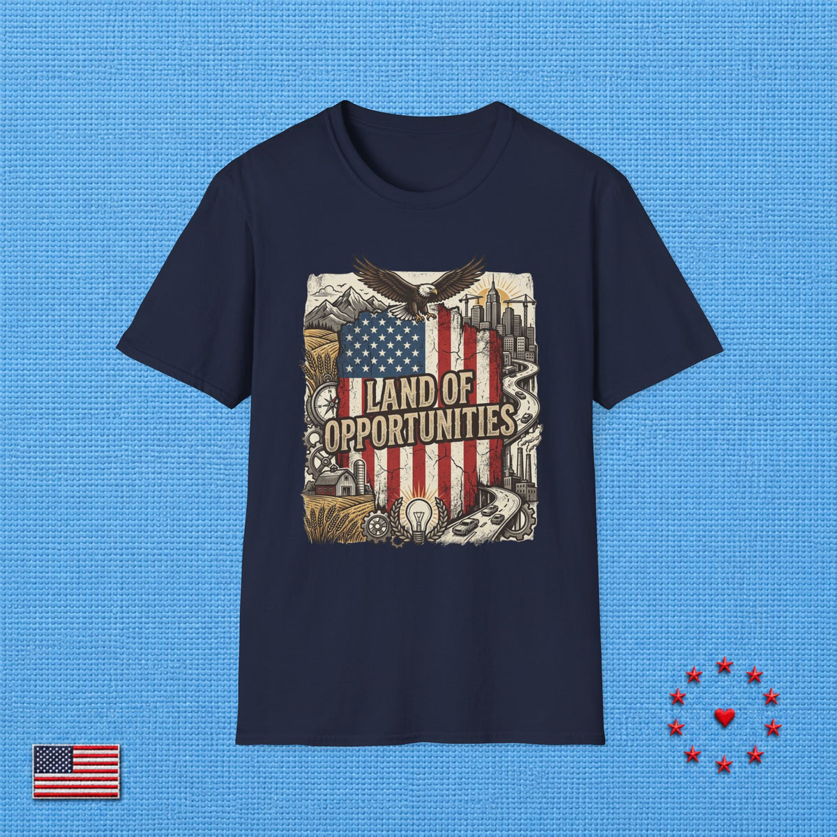 THE U.S.A LAND OF OPPORTUNITIES T‑Shirt