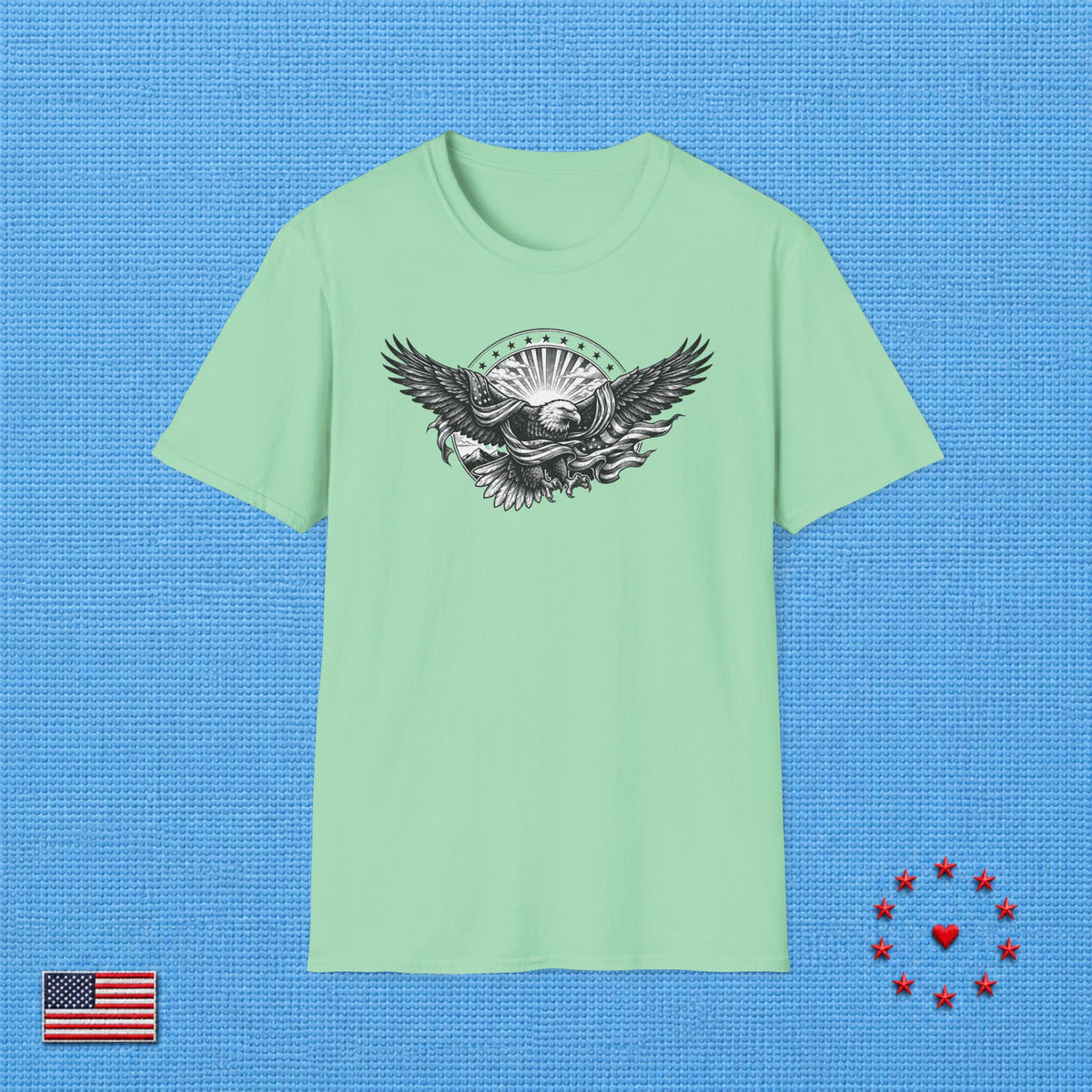 AMERICAN EAGLE AND FLAG T‑Shirt