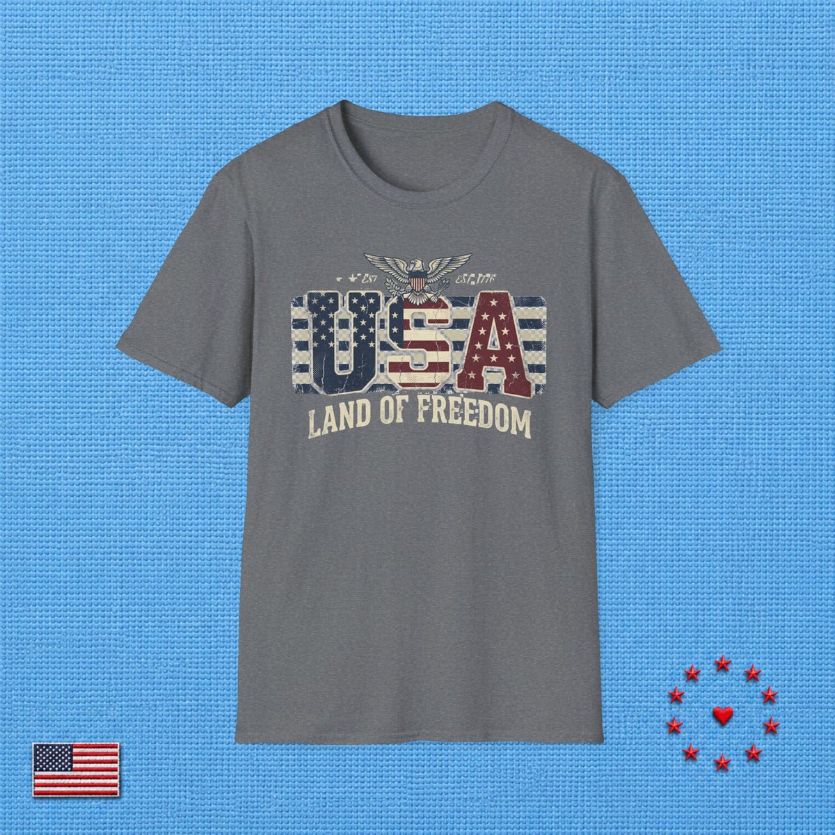 USA LAND OF FREEDOM C T‑Shirt