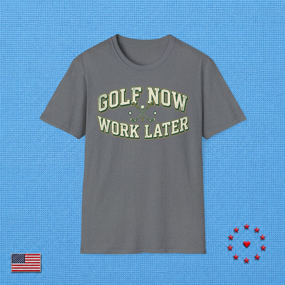 GOLF NOW WORK LATER T‑Shirt