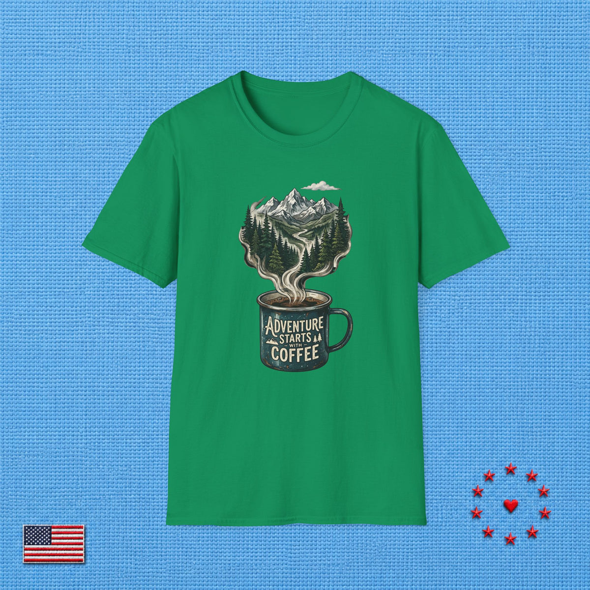 Adventure Starts With Coffee T‑Shirt