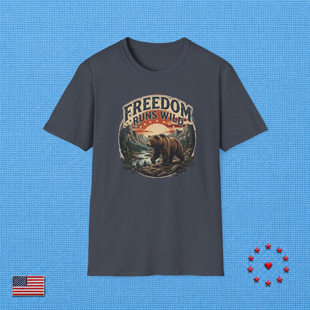 FREEDOM RUNS WILD A T‑Shirt