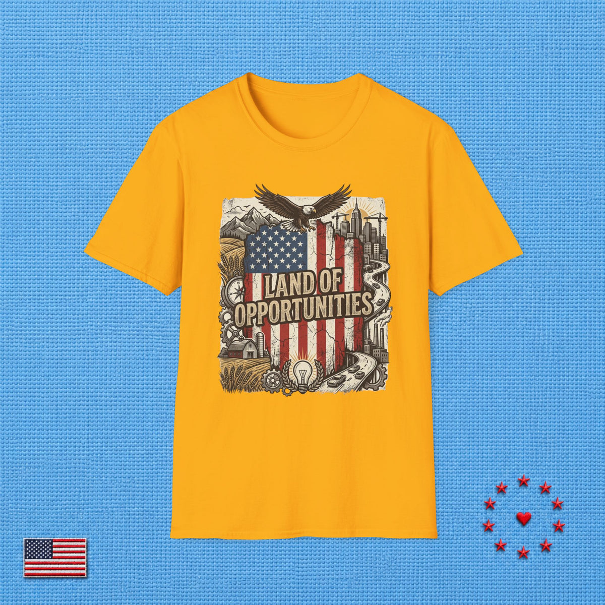 THE U.S.A LAND OF OPPORTUNITIES T‑Shirt