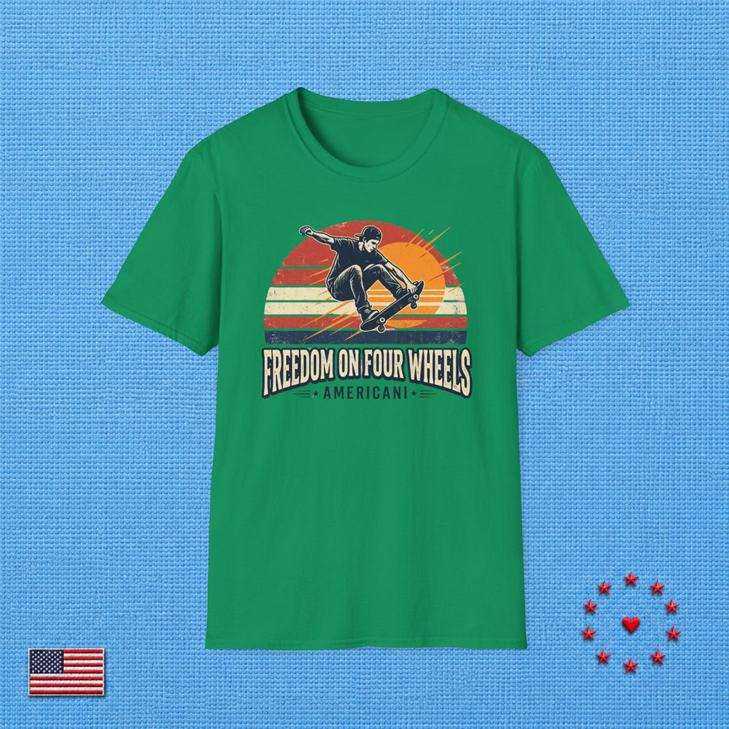 FREEDOM ON FOUR WHEELS T‑Shirt