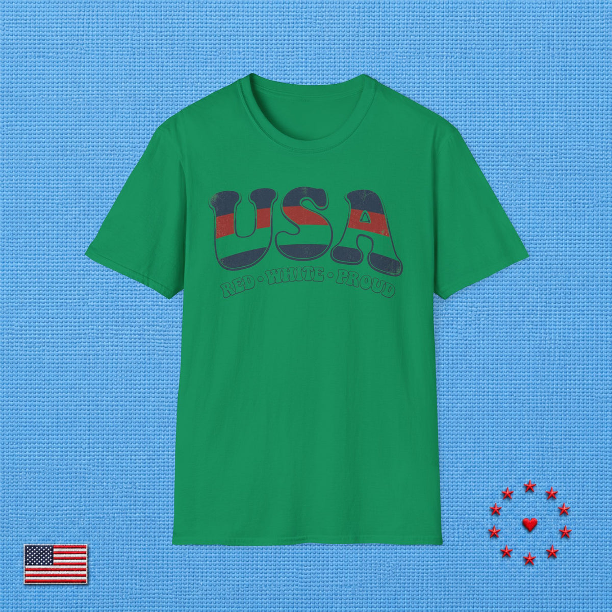 USA RED WHITE PROUD A T‑Shirt