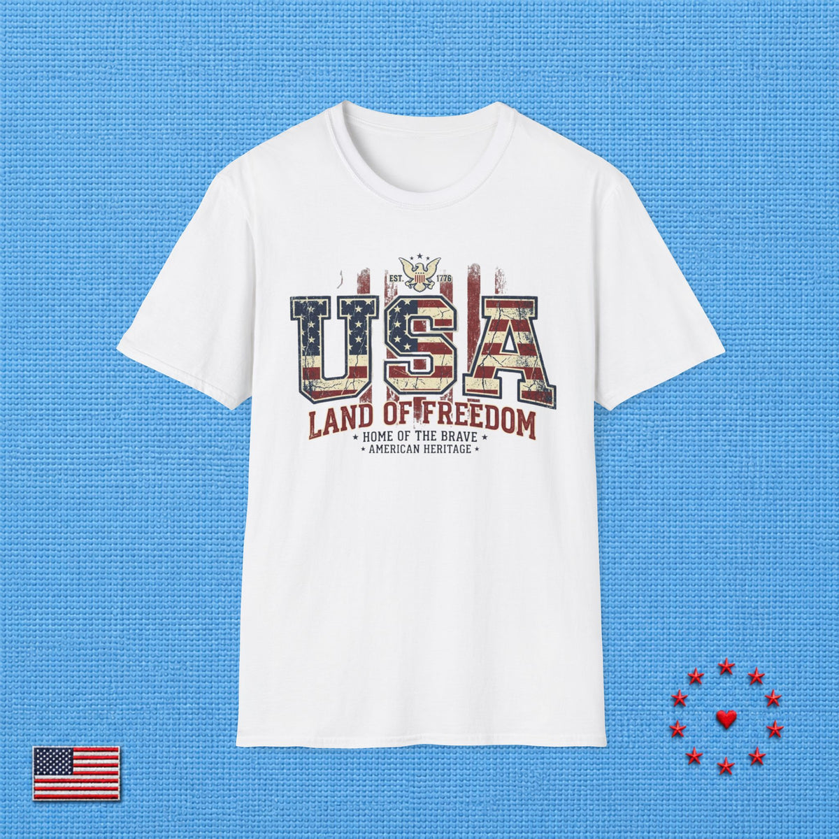 USA LAND OF FREEDOM B T‑Shirt