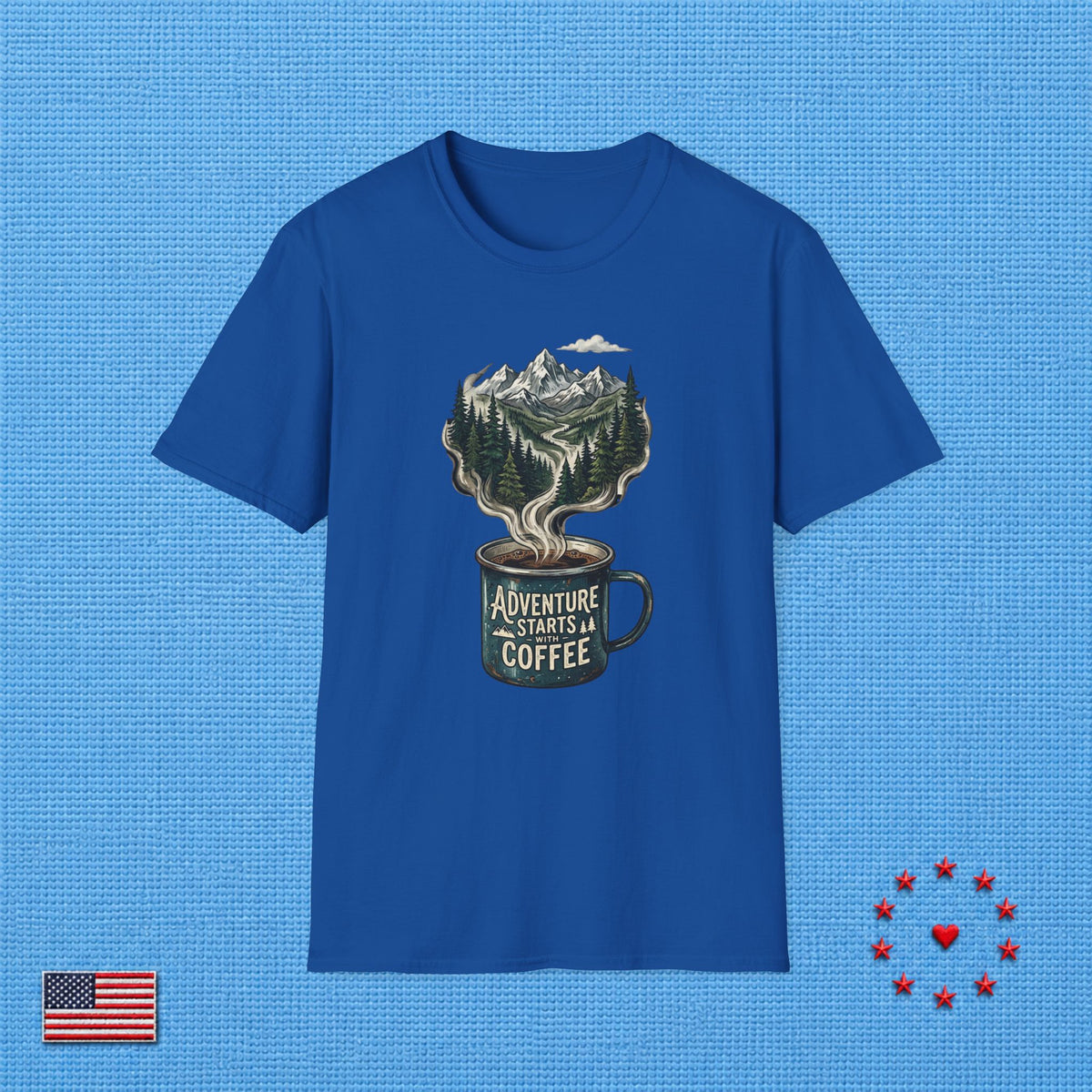 Adventure Starts With Coffee T‑Shirt