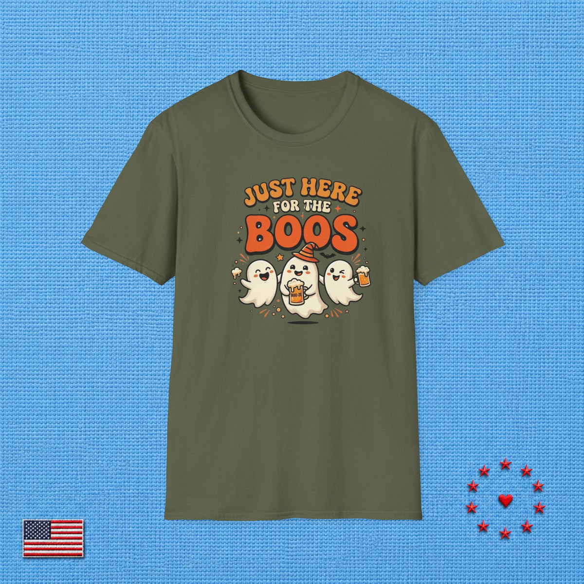 JUST HERE FOR THE BOOS T‑Shirt