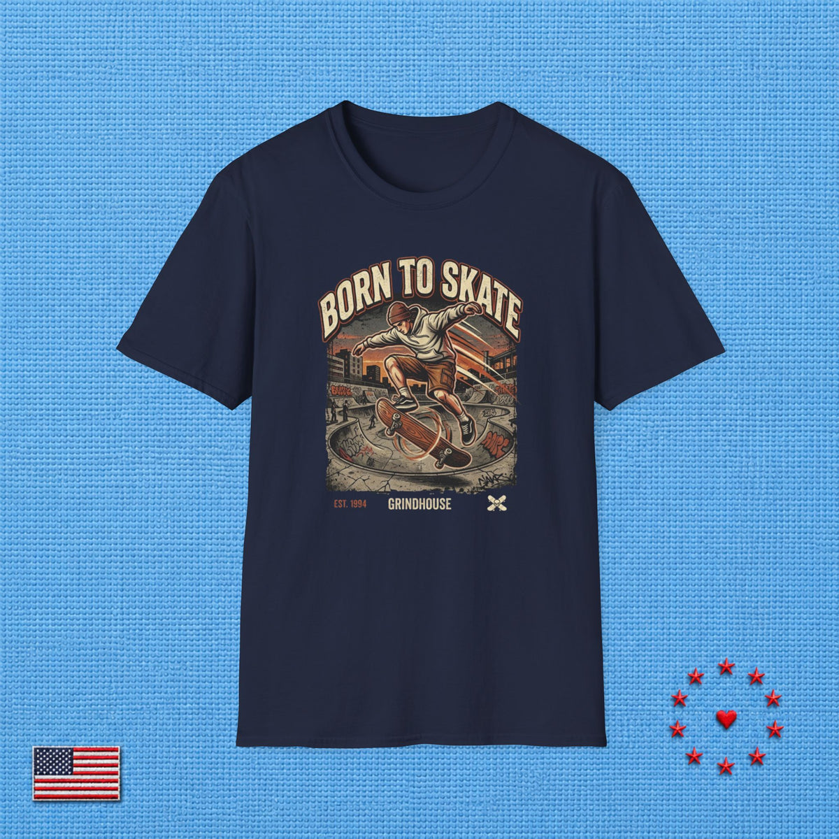 BORN TO SKATE T‑Shirt