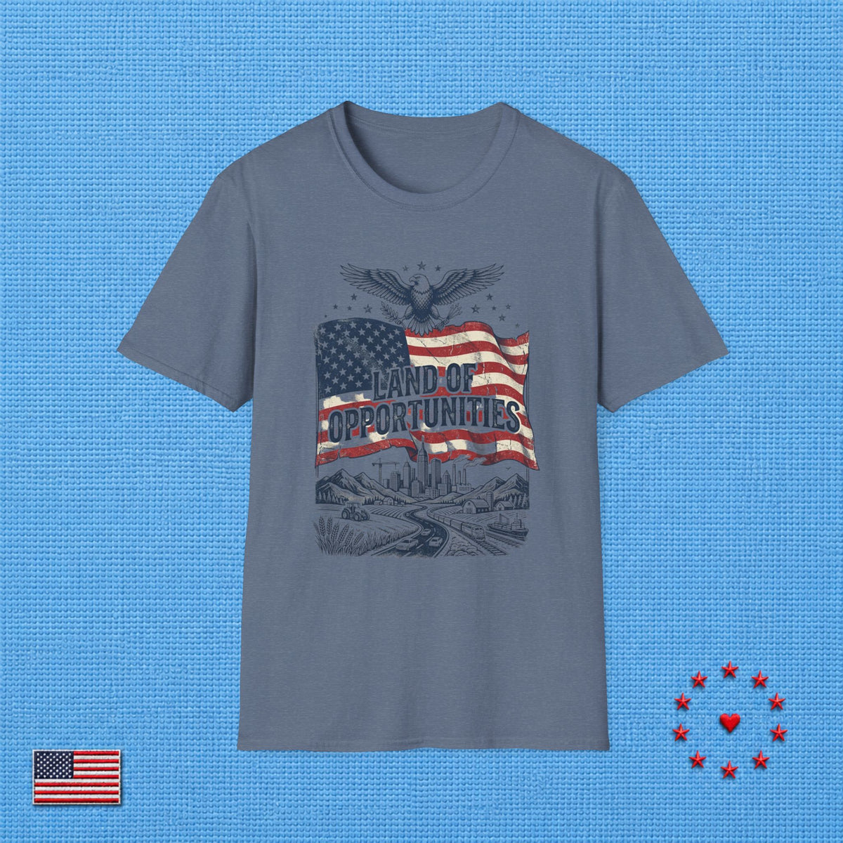 U.S.A LAND OF OPPORTUNITIES T‑Shirt