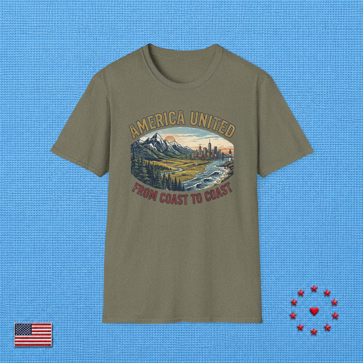 FROM SHINING TO SEA AMERICA T‑Shirt