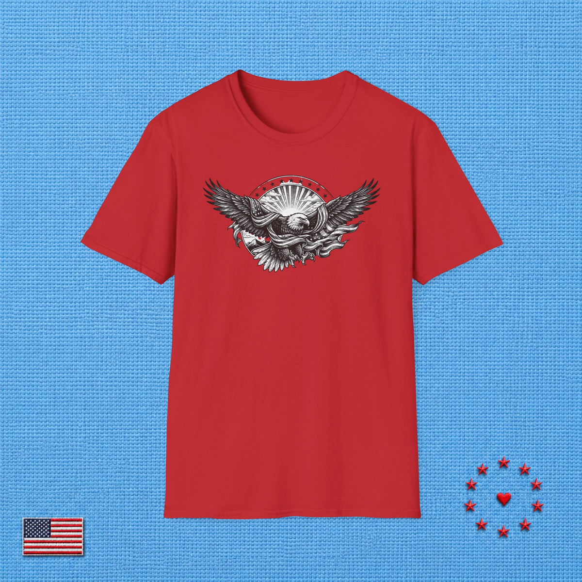 AMERICAN EAGLE AND FLAG T‑Shirt