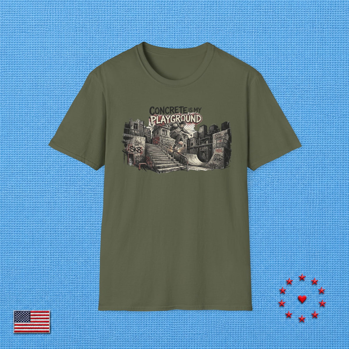 CONCRETE IS MY PLAYGROUND T‑Shirt