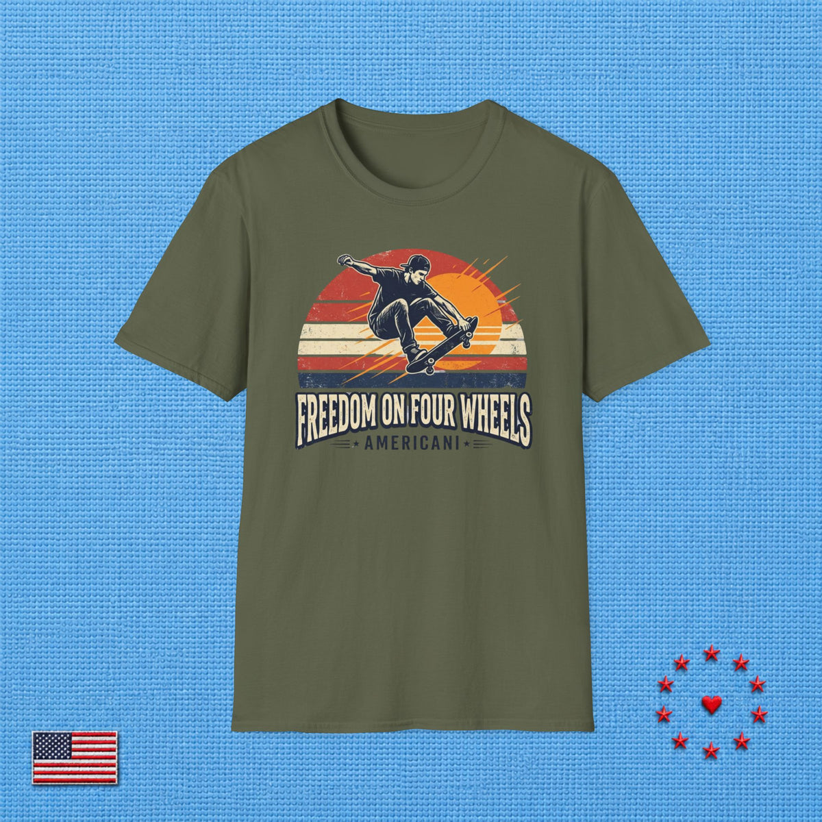 FREEDOM ON FOUR WHEELS T‑Shirt