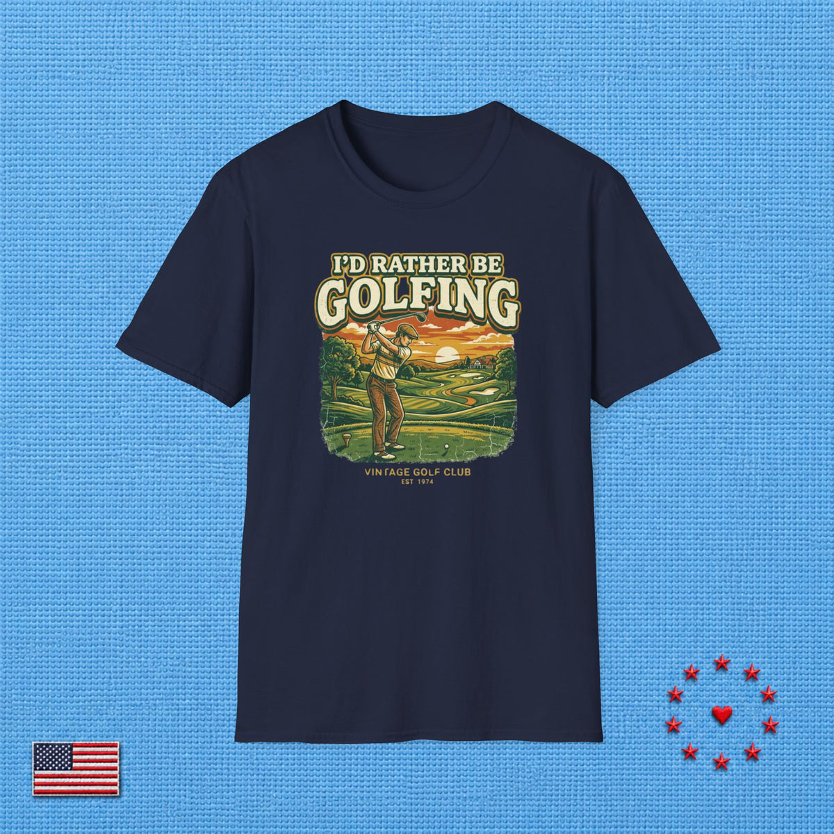 I'D RATHER BE GOLFING T‑Shirt