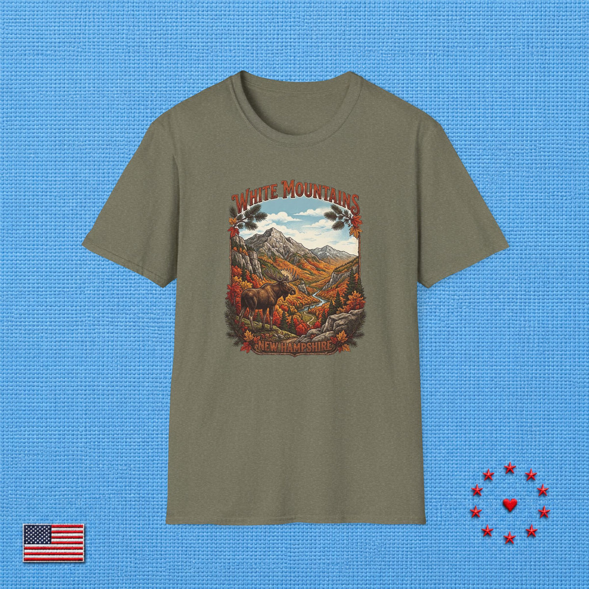 WHITE MOUNTAINS NEW HAMPSHIRE T‑Shirt