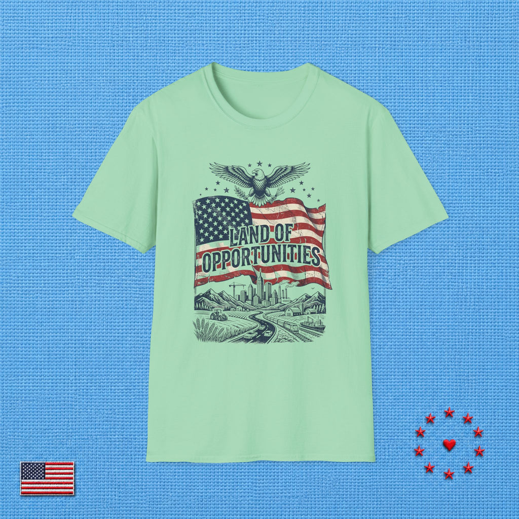 U.S.A LAND OF OPPORTUNITIES T‑Shirt