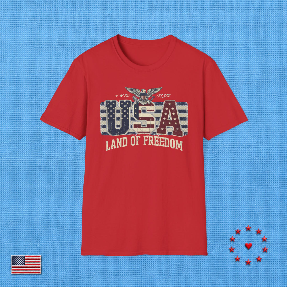 USA LAND OF FREEDOM C T‑Shirt
